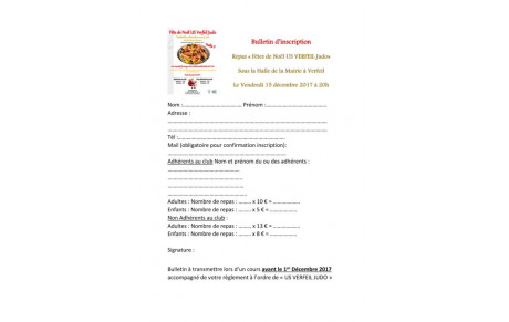 Inscription au repas de Noël