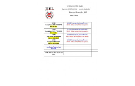 Tournoi amical d'Escalquens du 19 Novembre
