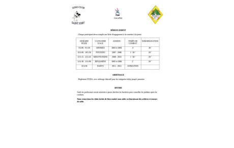 Tournoi amical de Saint Jory du 26 novembre