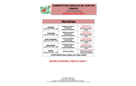 Compétition de l'US Verfeil 2019