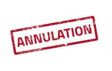 Annulation du cours de Gragnague le jeudi 31 Mars 2022