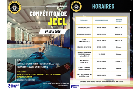 🥋🔥 COMPÉTITION JCCL – 7 JUIN 2026 🔥🥋