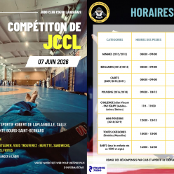 🥋🔥 COMPÉTITION JCCL – 7 JUIN 2026 🔥🥋